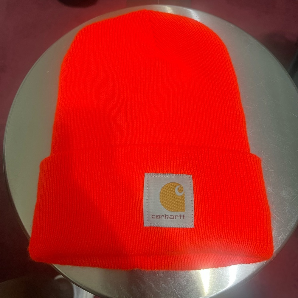 Vintage Neon orange Carhartt beanie